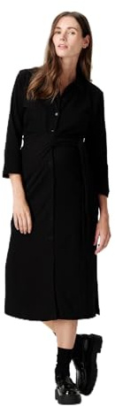 Noppies Maternity Katarina Nursing Dress 3/4 ärm, Svart – P090, XXL