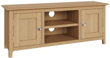 FWStyle Natural Oak 2 Door TV Unit - W110 X H44 X D35cm