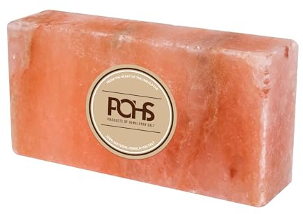 POHS Himalayan Animal Salt Lick, 8x4x2 Natural Mineral Salt Block, Pack of 1, 5.5 lbs