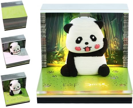 Calendario Settimanale 3D 2026, Panda Calendario da Tavolo 2026, Strappare Calendari Settimanali Creativi Scultura Regalo per Natale, Compleanni, Casa, Arredamento