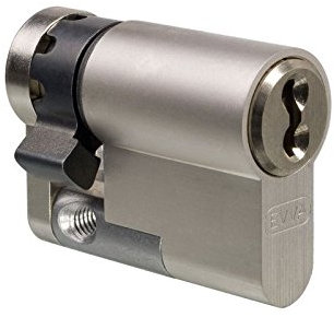 EVVA 4KS Hochsicherheits-Halbzylinder 10/37 inkl. 5 Schlüssel, 4-Kurven Technologie, Patentschutz bis 2035, alle Längen von 10/30 bis 10/75 auswählbar