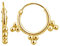 Sterlingsilber in Gold getaucht Stammeskunst Creolen Ohrringe