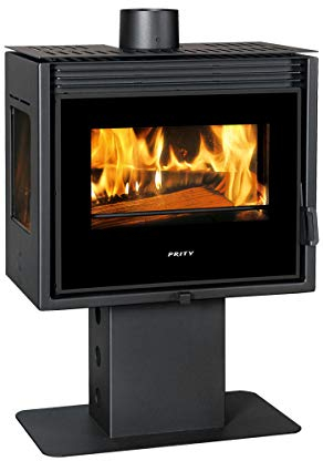 EEK A+ Stufa a legna 3 dischi Panorama Design Prity PM3L-TV – 13 Kw