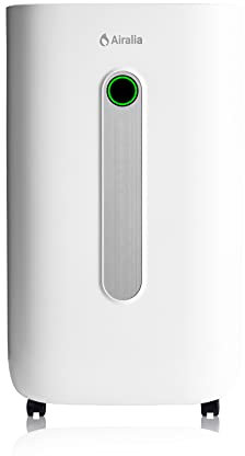 Airalia AIR-DH20 Deshumidificador 20L, Depósito 6,5 litros, Deshumificadores de Humedad, Depósito Extraíble y Drenaje Continuo, Temporizador 24h, Secado de Ropa
