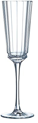 Cristal D'Arques Paris – Colección Macassar – 6 flautas 17 cl – Brillo, transparencia y alta resistencia – Fabricado en Francia – Embalaje reforzado, adecuado para la venta online