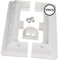 BonPrime Soporte Placas Solares - Paneles Solares, Para Caravanas, Furgonetas, Cobertizos, Soporte Panel Solar Rectangular, Placas Solares de Exterior, Color Blanco (7 Piezas)