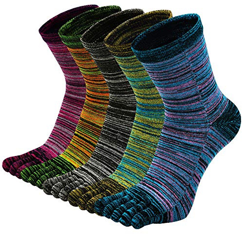 PUTUO Chaussette Doigt de Pied Homme: Chaussettes Orteils Séparés Homme Chaussettes 5 Doigts Taille 44-47 5 paire