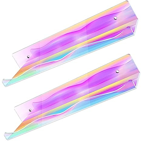 Levemolo 2Stücke Wandregal aus Acryl Schwebendes Regal für Badezimmer Küche oder Wohnzimmer Wandmontiertes Displayregal Platzsparendes Organizer-regal für Dekorative Aufbewahrung