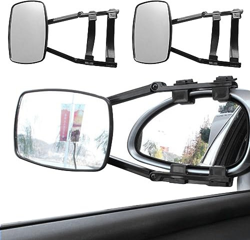 Rétroviseurs d'angle mort, rétroviseurs de remorquage pour caravane, rétroviseurs de remorquage de voiture, rétroviseur avec pince pour une vue arrière sûre pour remorques, fourgonnettes et camions