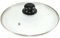 Tempered Glass Lid Fit To Regular Sizes Frying Pans Dishes Saucepans Universal Cesserole Pan Crock Pots Vented Glass Lids Replacement With Knob Handle and Backlite Button (26cm Glass Lid)