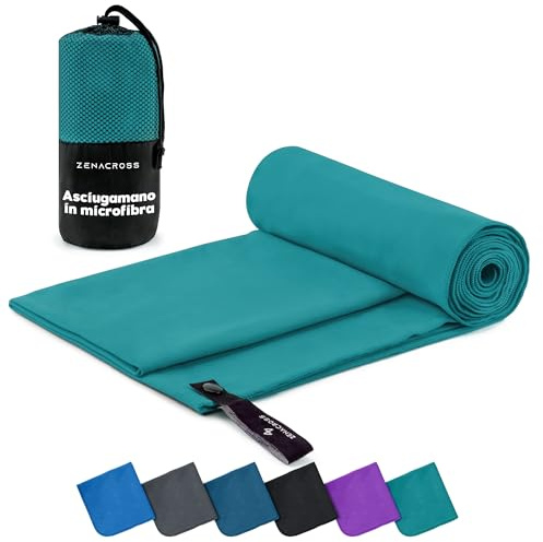 Zenacross Serviette Microfibre - Serviette Sport Compacte, Séchage Rapide et Absorbante Taille XS - 50 x 30 cm - Vert Pétrole