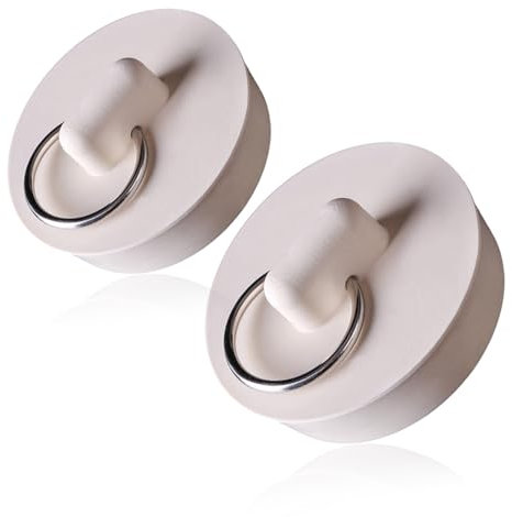 KQOZG 2 Tappi per Vasca da Bagno e Lavandino, Tappo Lavandino Bagno e Cucina, Universale per Scarichi (40-47 mm)