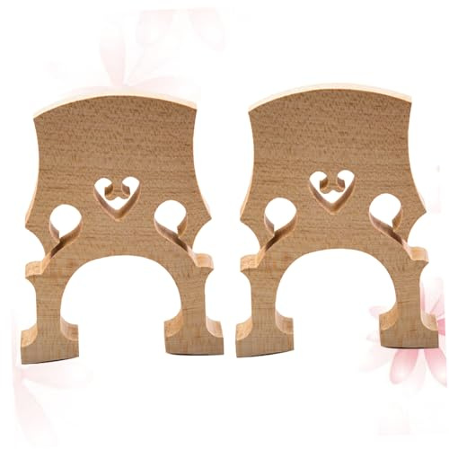 TEMPNAP 2Pcs Maple Wood Cello Bridge Replacement Parts, Lightweight Full Bridge for Practising and Everyday Use, Easy to Carry Instrument Accessory for Professional Cellists