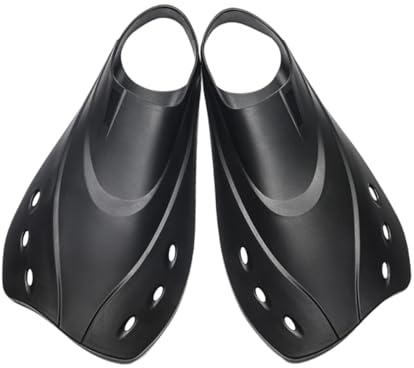 MOTHNUR Pinne Corte Regolabili per Nuoto e Snorkeling Uomo Donna in Trp Leggere e Resistenti per Piscina e Mare Colore Nero Taglia