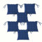 Super Mundo - Pack 6 Cojines para Sillas con Correas de sujeción, 40 x 40 x 8 cm, Ideal para decoración jardín Interiores y Exteriores (6 Pack, Azul Marino)