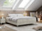 MKS MEBLE Boxspringbett 160x200 Mit Bettkasten, Niedriges Kopfteil - Less - Beige Velvet - H3