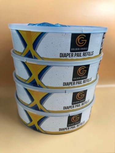 Golden Cradle Nappy Bin Refill Nappy Refill Cassetes 4 Pack Nappy Disposable System