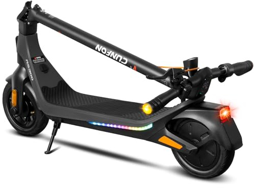 Monopattino Elettrico Adulto, Motore 500W, Velocità Max 25 km/h, Autonomia 40 km, Pneumatici Gonfiabili da 10, Controllo App e Sblocco Impronta Digitale