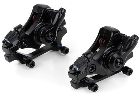 PSLER Kit de Frenos para Bicicleta MTB-Frenos de Disco Mecánicos Delanteros y Traseros Universales para Bicicletas de Montaña con 160 mm, Bicicletas Plegables, Pinza de Aleación de Aluminio