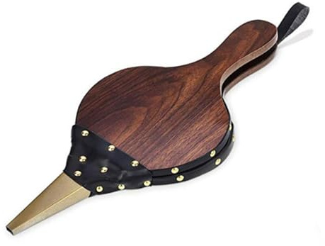 Jilskl Fuelles de Chimenea, Soplador de Aire de Madera, Soplador de Chimenea Manual, Incluye Cordón Para Colgar, Adecuado Para Barbacoas En Casa, Acampadas, Chimeneas y Senderismo, 30.5 x 12.5cm