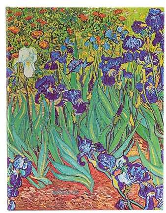 Paperblanks Agende 18 Mesi 2025, Iris di Van Gogh, Ultra, Verticale, Chiusura con Fascia Elastica