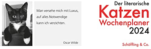 Der literarische Katzen Wochenplaner 2024
