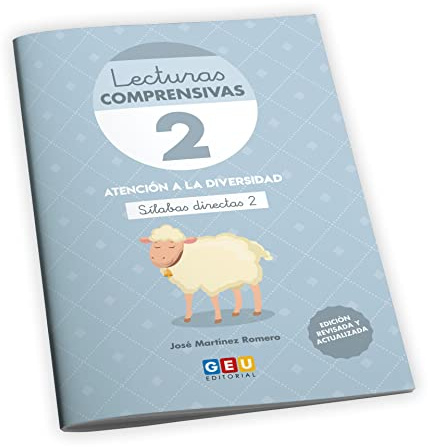 LECTURAS COMPRENSIVAS 2 - Cuaderno de Lecturas Comprensivas GEU | Libro aprender a Leer | Pauta Cuadrícula - Sílabas directas 2 | Editorial GEU
