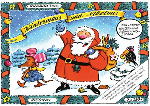 Wintermaus und nikolaus flute a bec