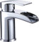 HAPILIFE 10 ans Garantie Design Robinet de Lavabo Salle de bain Mitigeur d'évier Mode Cascade en Laiton Solide Chromé