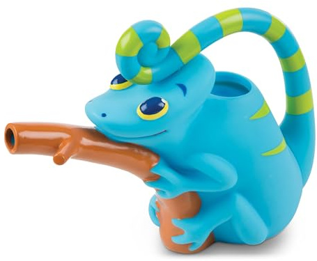 Melissa & Doug Sunny Patch Camo Chameleon Watering Can with Tail Handle and Branch-Shaped Spout