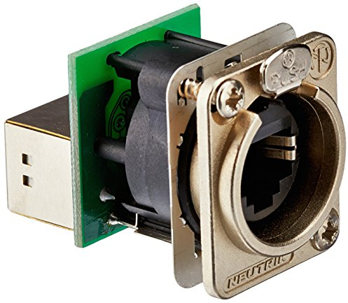 Neutrik NE8FDP RJ45 Durchgangs-Einbaubuchse, vernickeltes D-Gehäuse