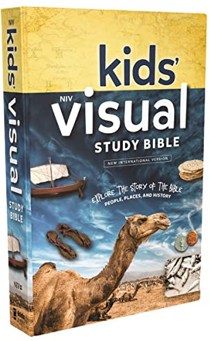 NIV, Kids' Visual Study Bible, Hardcover, Blue, Full Color Interior: Explore the Story of the Bible---People, Places, and History