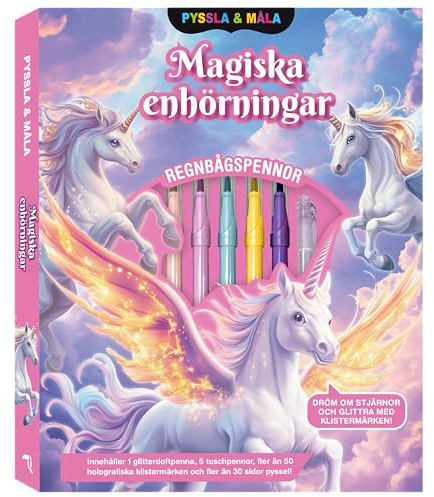 Pyssla och måla: Magiska enhörningar