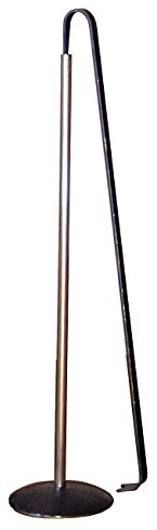 Unbekannt Raumgestalt - Kaminbesteck, Schürhaken aus verzundertem Stahl und Blasrohr aus Edelstahl, 70cm hoch