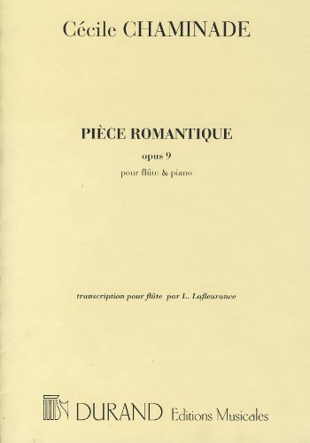 DURAND CHAMINADE C. - ROMANTISK DET, OPUS 9 - FLUTE ET PIANO Klassisk partition trä tvärflöjt