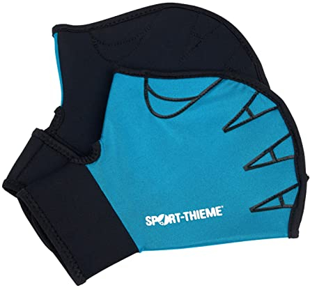 Sport-Thieme Aquafitness Handschuhe aus Neopren | Offene Schwimmhandschuhe für Aquafitness, Aquajogging, Wassergymnastik | In S, M, L | Blau, Rot, Schwarz
