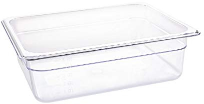 Vogue U229 , Contenedor Gastronorm Policarbonato,, Transparente, 100 mm, 6 litros
