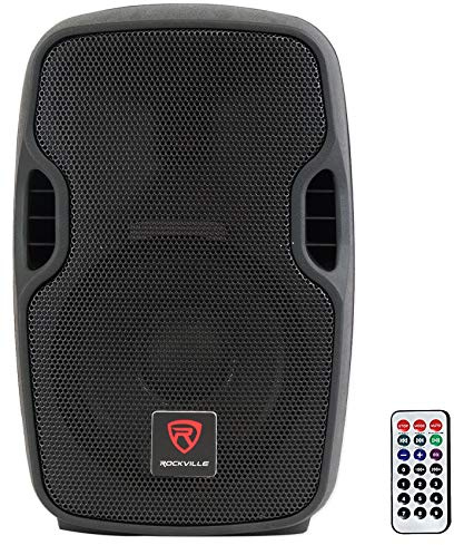 Rockville BPA8 300W Peak/75W RMS 8 Powered PA Speaker, Bluetooth, USB/SD, EQ, 1 Titanium Driver, Stand Mount/Flyable, for DJs and Live Events