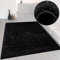 VIMODA Prime Shaggy Teppich Schwarz Hochflor Langflor Teppiche Modern für Wohnzimmer Schlafzimmer, Maße:200 cm Quadrat