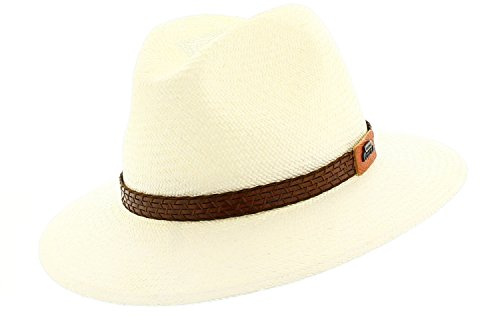 votrechapeau - Panama - Paille Brisa - Chapeau Fedora - Bord baissé - Tour de tête 61