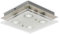 B.K.Licht - LED Deckenlampe mit warmweißer Lichtfarbe, teilsatiniertes Glas, GU10 Fassung, LED Deckenleuchte, Lampe, Wohnzimmerlampe, Schlafzimmerlampe, Küchenlampe, 25x25x7 cm, Matt-Nickel