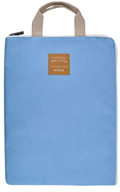 iSuperb® Format A4 De Documents Organiseur Sac Détenteur Sac iPad Affaire Sac étanche spacieux pour Hommes Femmes 35 * 27cm (Bleu)
