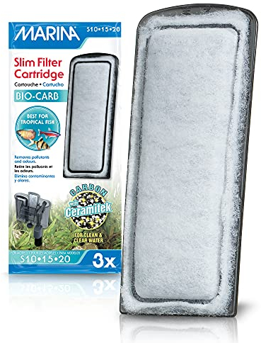 Marina Bio-Carb Carbon Slim Filter Tropical Cartridge, Pack of 3,Small