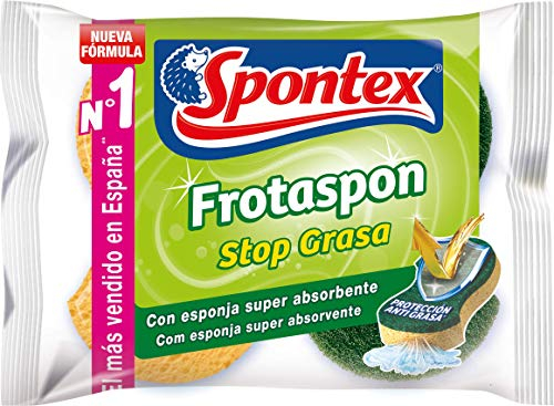 Spontex - Estropajo de Cocina Frotaspon Stop Grasa, 2 Unidades, 2 unidad, 1