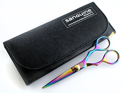 Sanguine® Ciseaux Extrêmement forte pour la Moustache, Barbe et Sourcils, 14 cm, Titane, Présentation de Cas