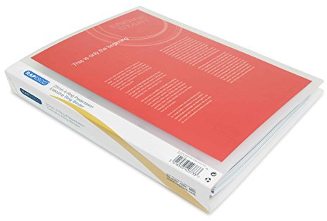 Rapesco 0803 25mm 4-Ring-Präsentations-Ringordner, 35mm Rücken, A4, farblos transparent, 10 Stück