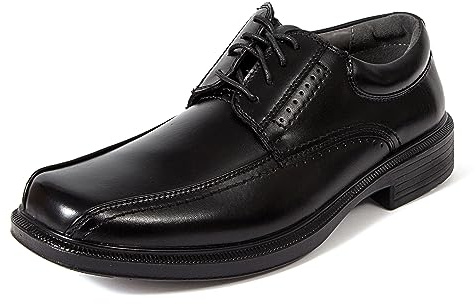 Deer Stags Men's Williamsburg Dress Shoes Comfortable Lace up Formal Oxford for Weddings, Business, Office, Prom / Black / Men’s 14 Wide