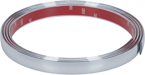 hr-imotion självhäftande krom-prydnadslist – 245 cm x 21 mm [3 m material | Kan skäras till | väderbeständig | mycket flexibel] – 12010401