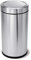 simplehuman CW1442 55L Swing Top Office Business Commercial Bin, Large Capacity, Balanced Swing Lid, Lift-Off Lid, Non-Skid Base, Inner Bucket, Brushed Heavy-Gauge Stainless Steel