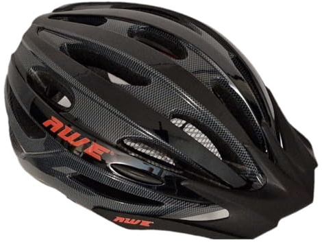 AWEAir™ Bike Helmet MTB Helmet Adult Mens Womens 58-61cm Bicycle Helmet Black/Carbon Large Adjustable Lightweight In Mould *AWE 5 year Crash Replacement Policy, CE-EN 1078:2012:A1:2012 standard